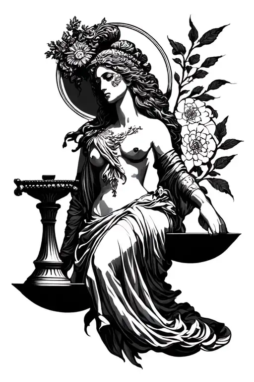 Dark Tatoo Themis Balance And Shord
