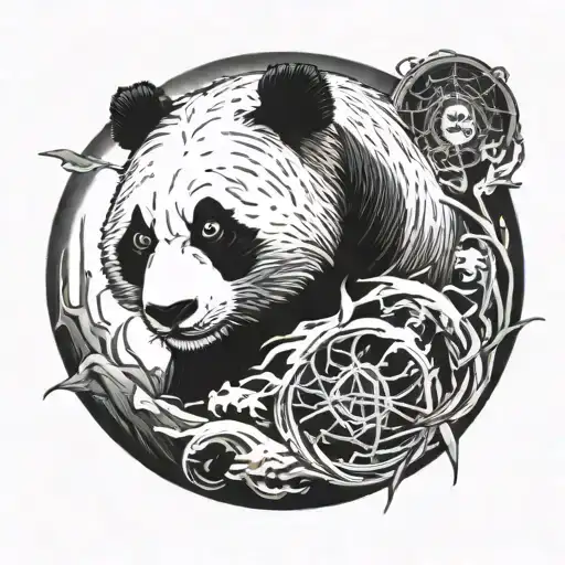 Evil Panda Surounded By Dark Matter