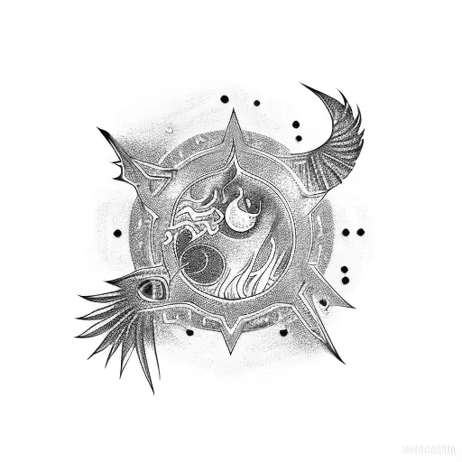 Stars Moon Phoenix Strength