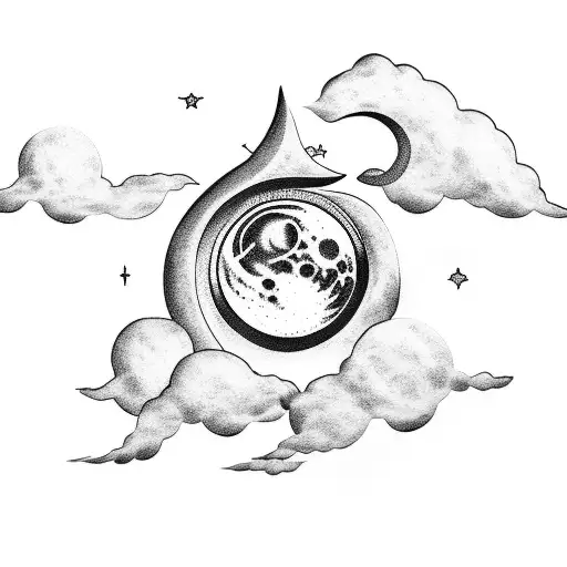 Moon And A Cloud
