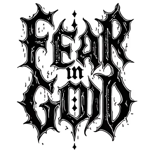 Fear God In Gothic Font