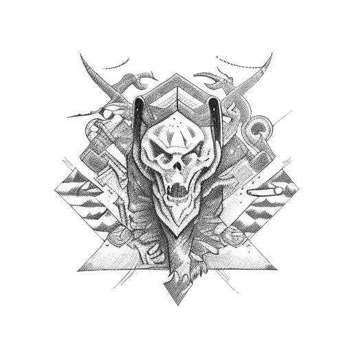 Western Scroll With Hunting