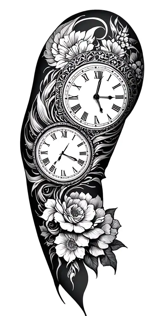 Blackout Arm Cover Up With Clock