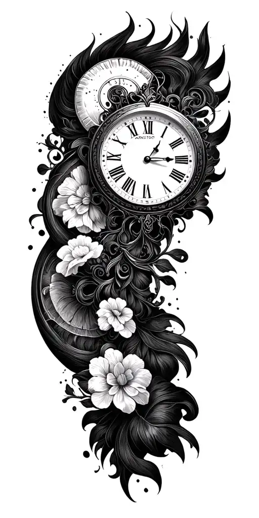 Blackout Arm Cover Up With Clock