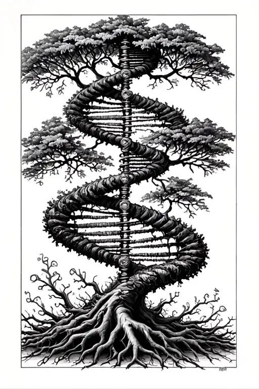 Dna Strand Unwinding And Becoming The Roots Of A Tree