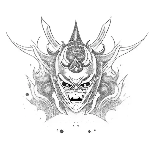 Oni Mask Girl Horny Black Work