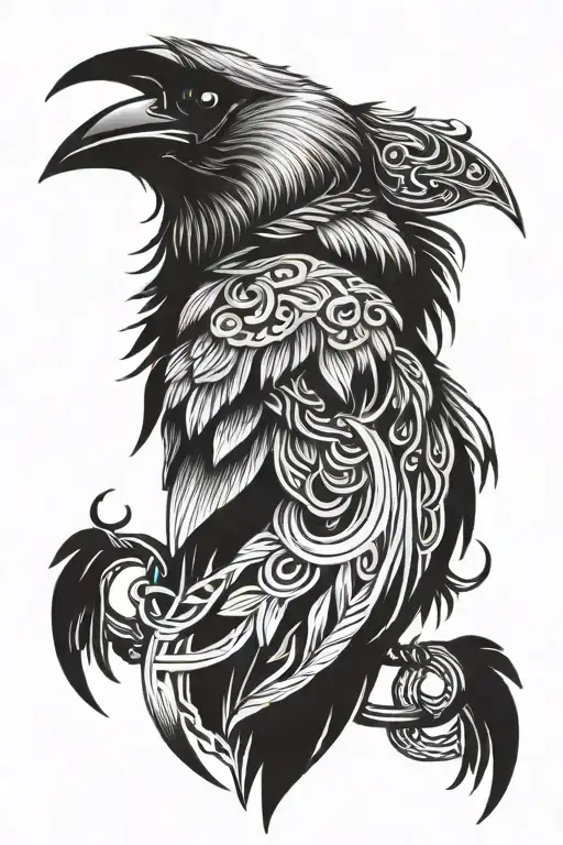 Viking Raven Portrait