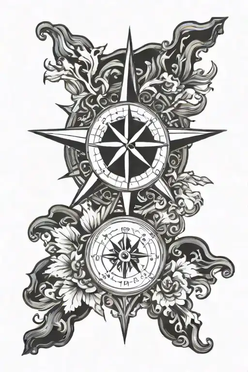 Compass Rose And State Emblem Of Ukraine