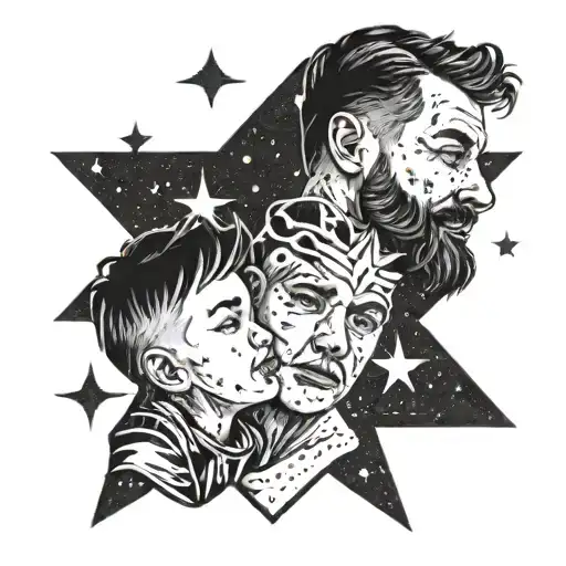 Father And Son In Stars