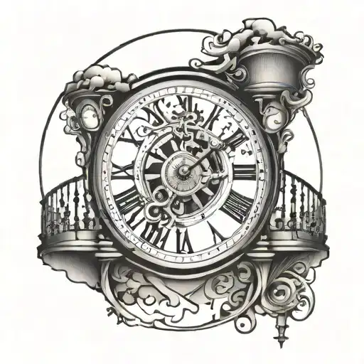 Clock Face Withy Winding Staircase Inside