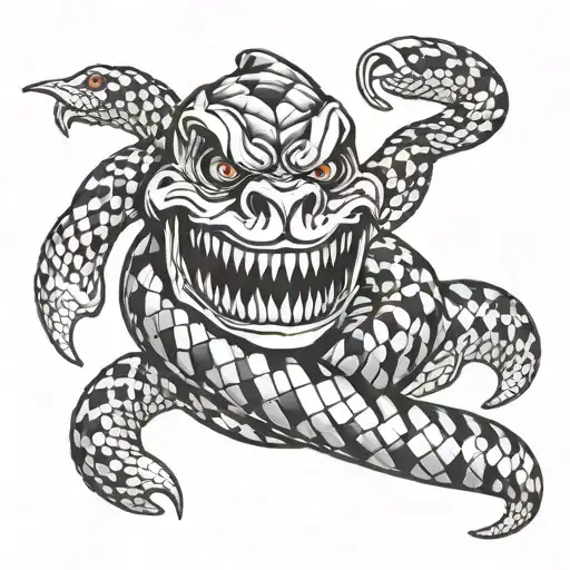 Snake Wrapping Around A Joker Saying Why So Serious