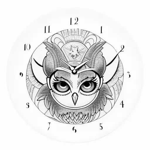 Leg Sleeve Betty Boop Owl Clock Sunset