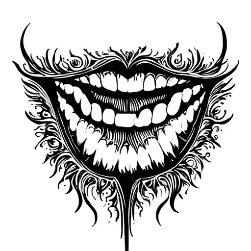 Symbol For Masking Pain Behind A Smile