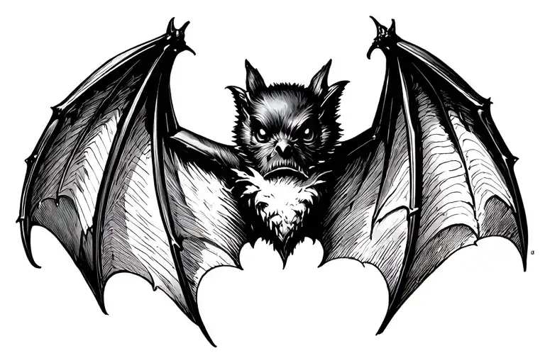 Bat With Wing On My Neck