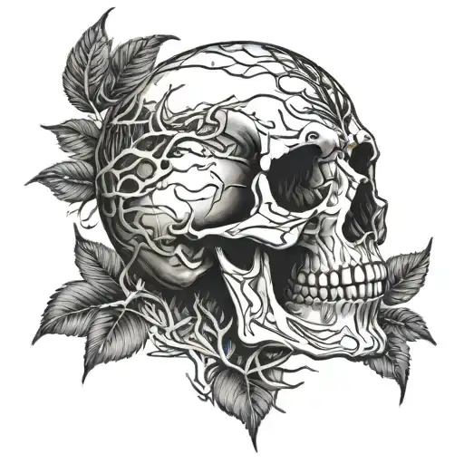 Skull And Veins Sleeve