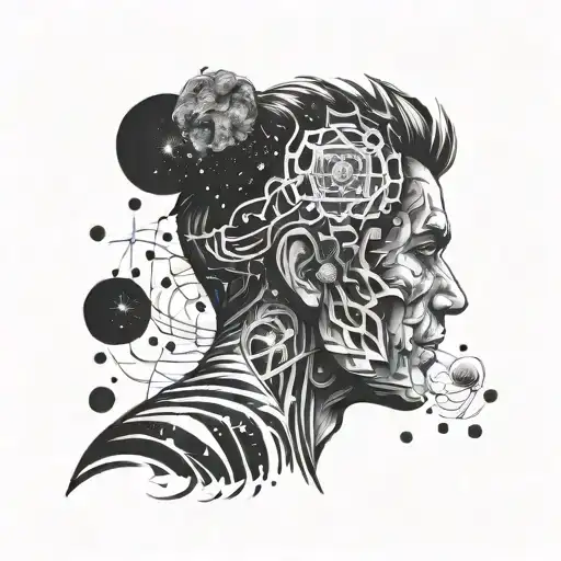 Overthinking Man Galaxy Burst From Head