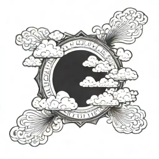 In God We Trust And Cloud Around It