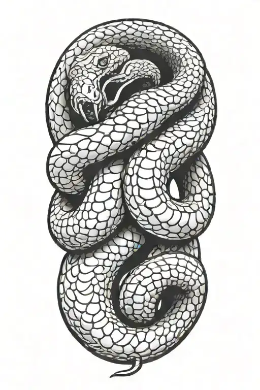 Two Cobras Wrapping Around Each Other