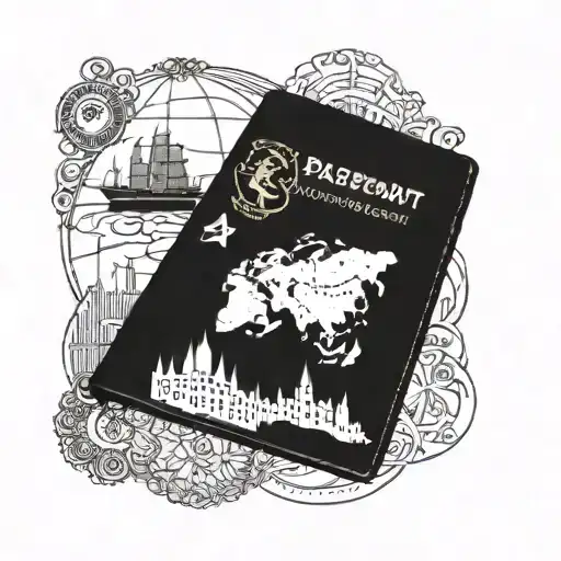 A Passport With Various Travel Stamps And A Silhouette Of Rio De Janeiro's Skyline