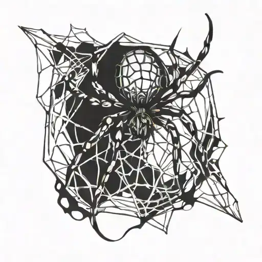 Spider Crawling Through Web Design