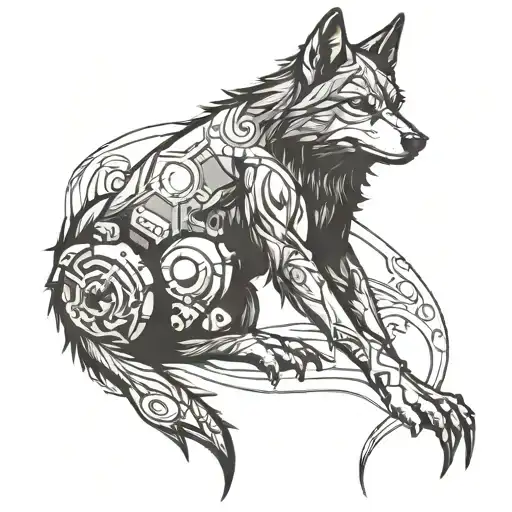 Mechanic Wolf Character