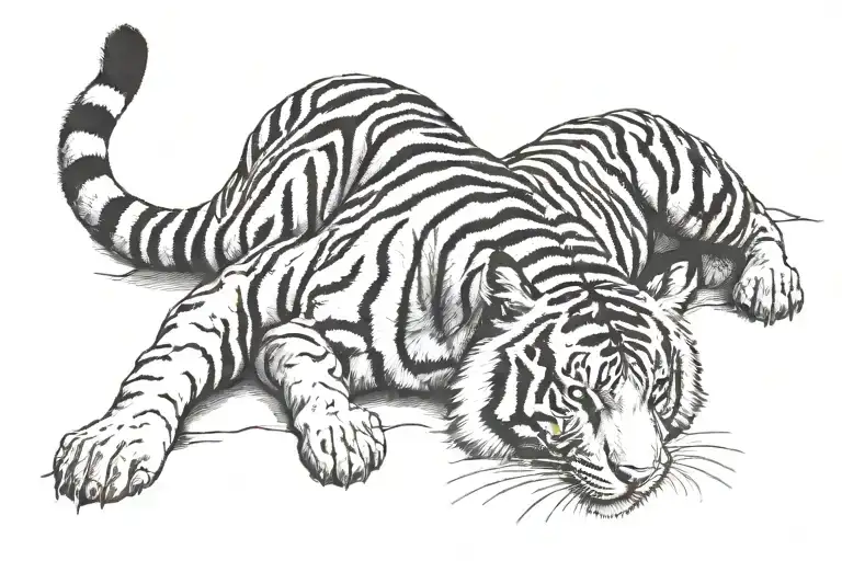 Tiger Laying