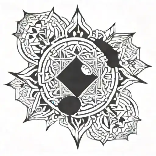 Create A Geometric Pattern Inspired By The Sudarshan Chakra