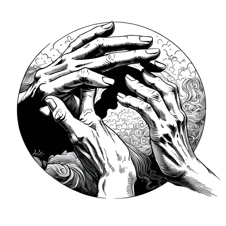 The Creation Of Adam Hands