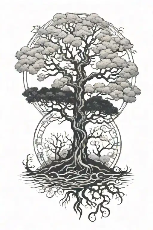 Ygg Drasil Tree Surrounded