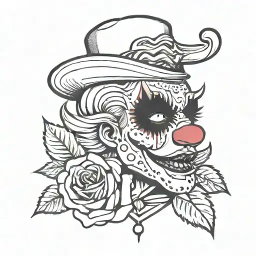 Rose Clown Life Women Cash