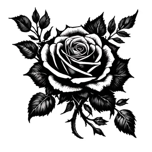 Dark Rose Chest Piece