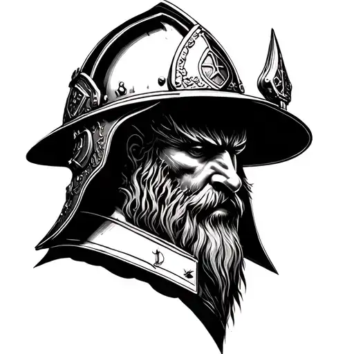 Lord Of The Ring Style Dwarven Helmet For A Firefighter