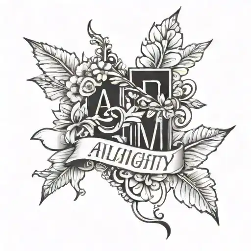 The Word Almighty But Bunched Together