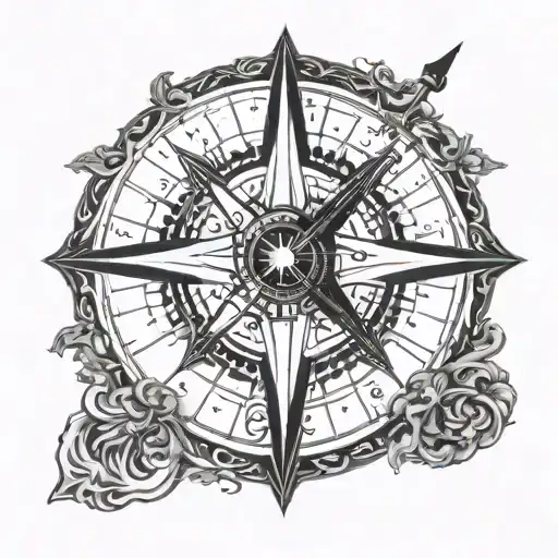 A Compass With The Corinthians Logo As The Centerpiece