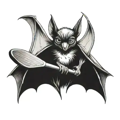 A Bat Holding A Golf Club