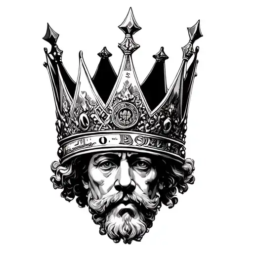 King Crown Made Of Money