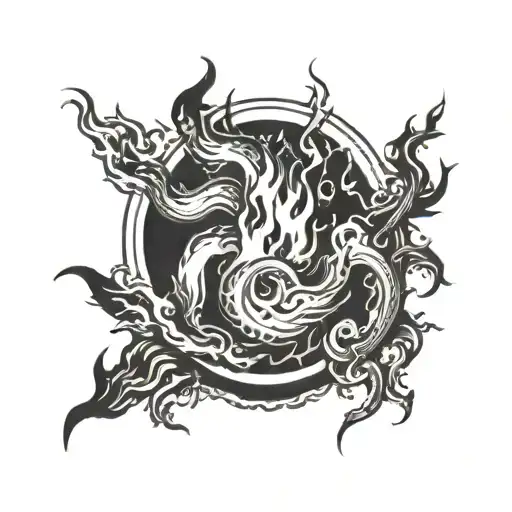 Phoneix With Body On Fire