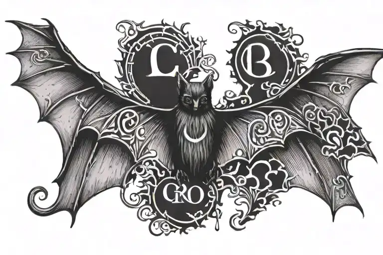 Bat With The Letters Cro Inside One Wing