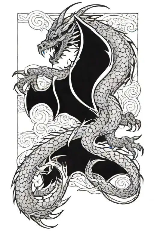 A Dragon Breathing Fire