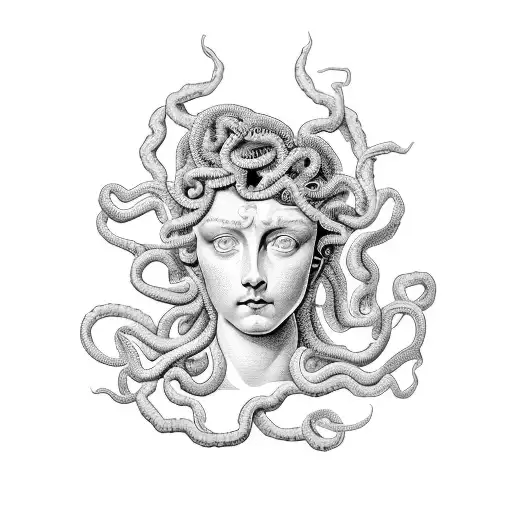 Medusa Diosa Griega De Lado