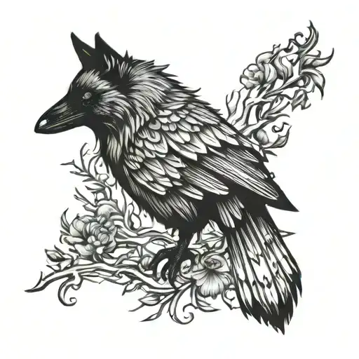 Raven And A Wolf
