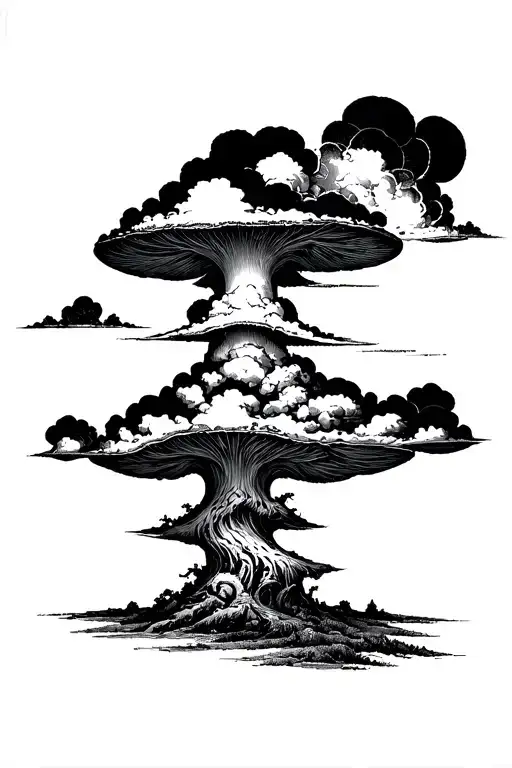 Mushroom Cloud Filled Sky