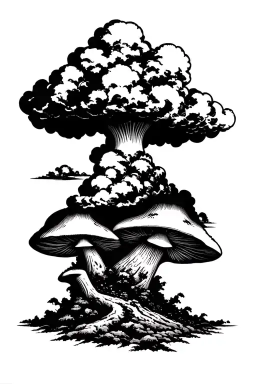 Mushroom Cloud Filled Sky