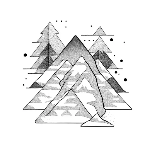 Snowboard Mountain Triangle