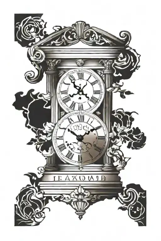 Roman Numerals With Background Black