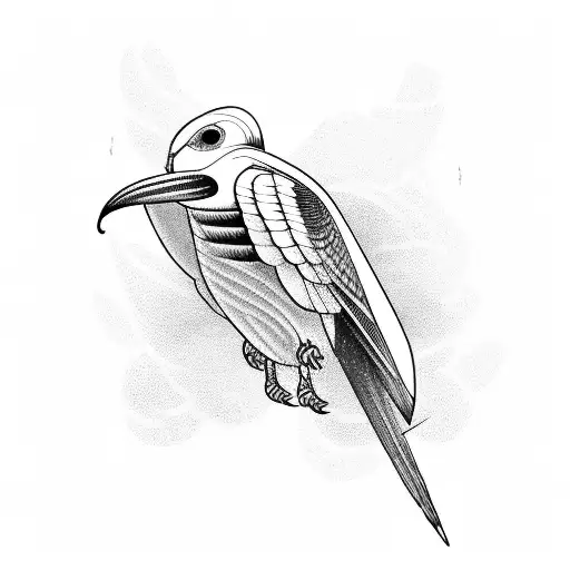 Clipper Ship With Swallow Tail Bird