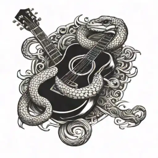Snake And Guitar