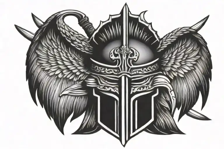 Eagle Sparta Helmet And A Sword