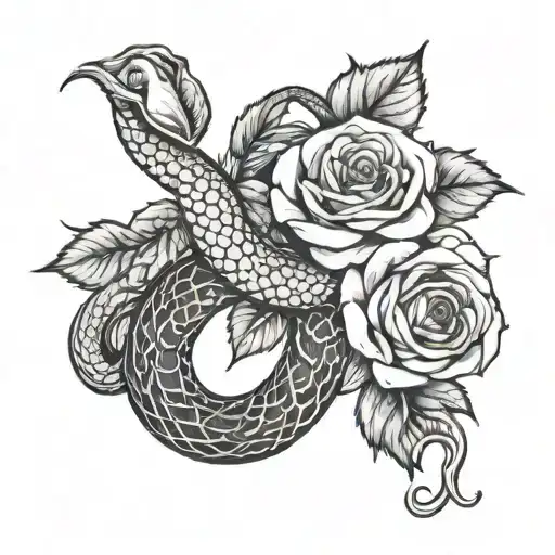 Roses And Snake