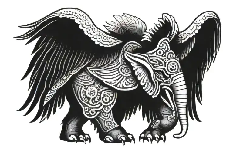 Eagle Sparta Helmet Elephant Standing